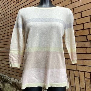 Autumn Cashmere color block striped sweater Size Medium